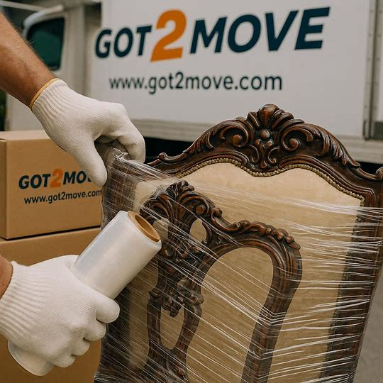 furniture packing during a move in San Francisco